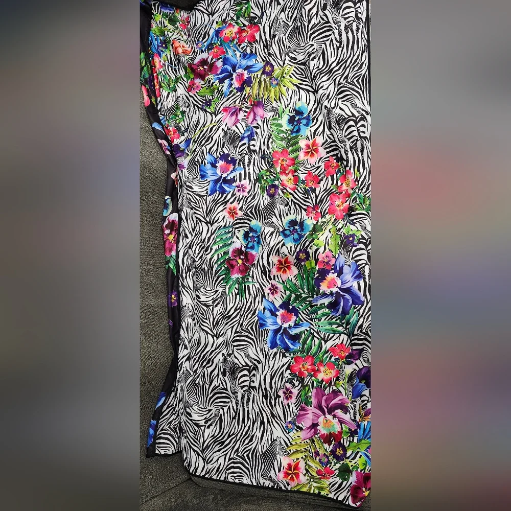 Johnny Was Aruba zebra floral beach blanket in bag. NWOT - Picture 5 of 6